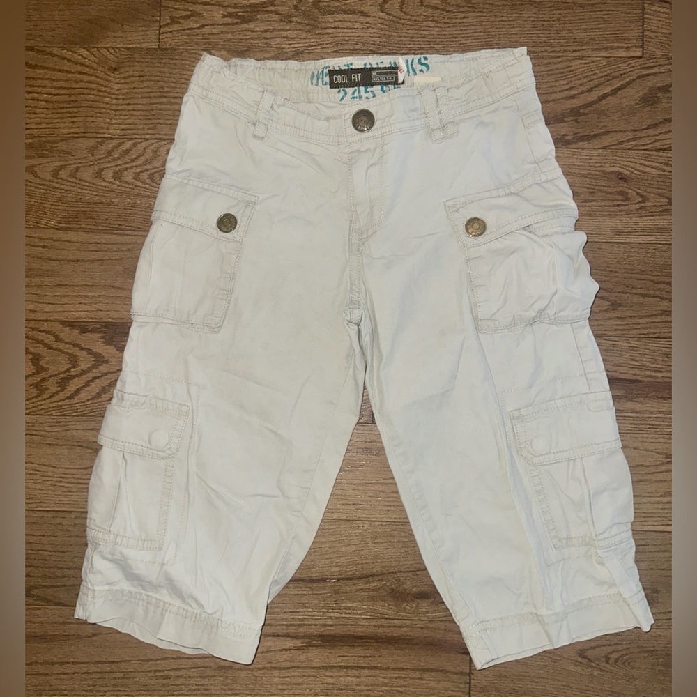 IKKS: Boy White Cargo Shorts with Pockets